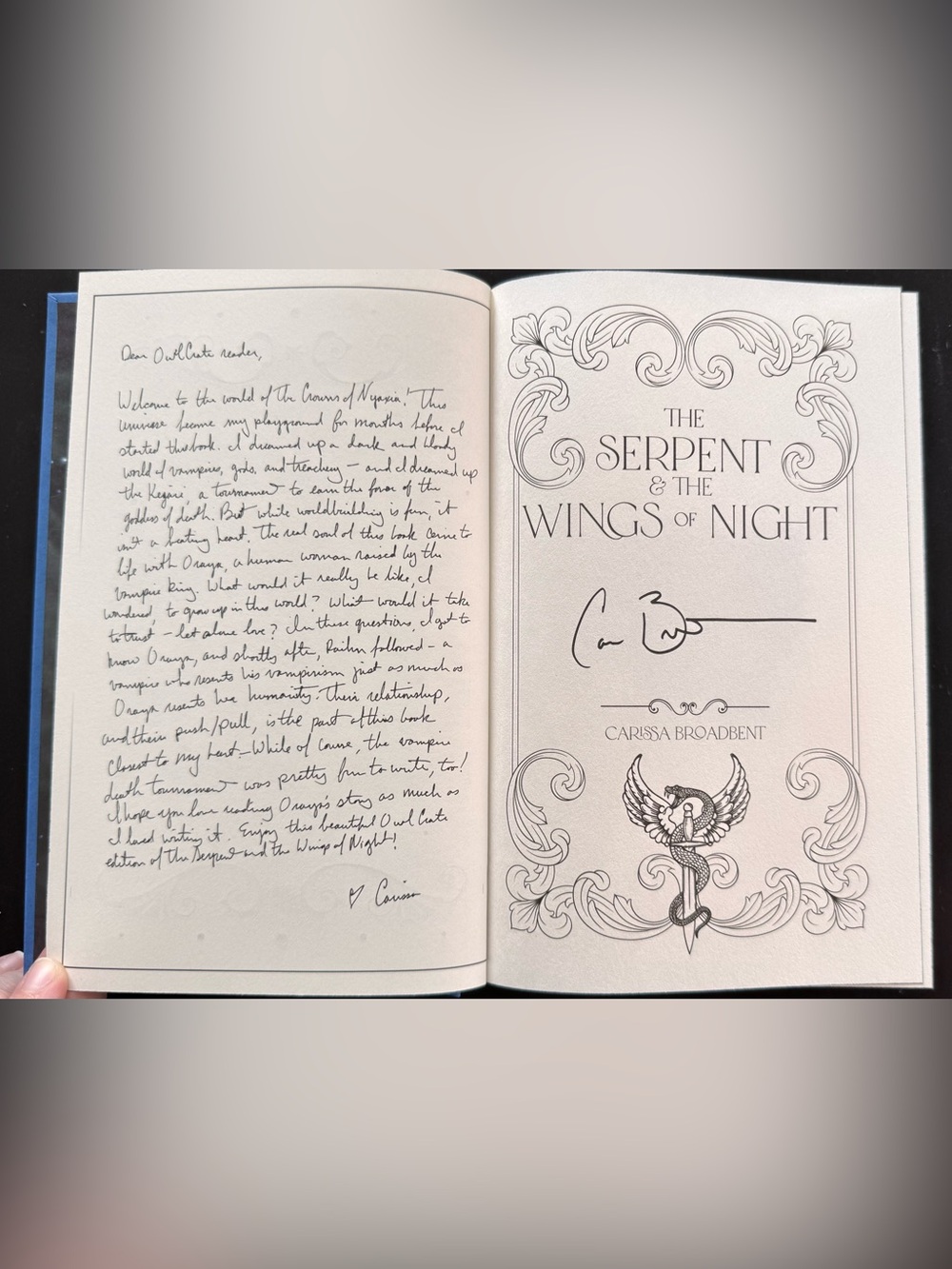 OwlCrate Special Edition of the Crowns of Nyaxia series by Carissa Broadbent - Picture 8 of 16